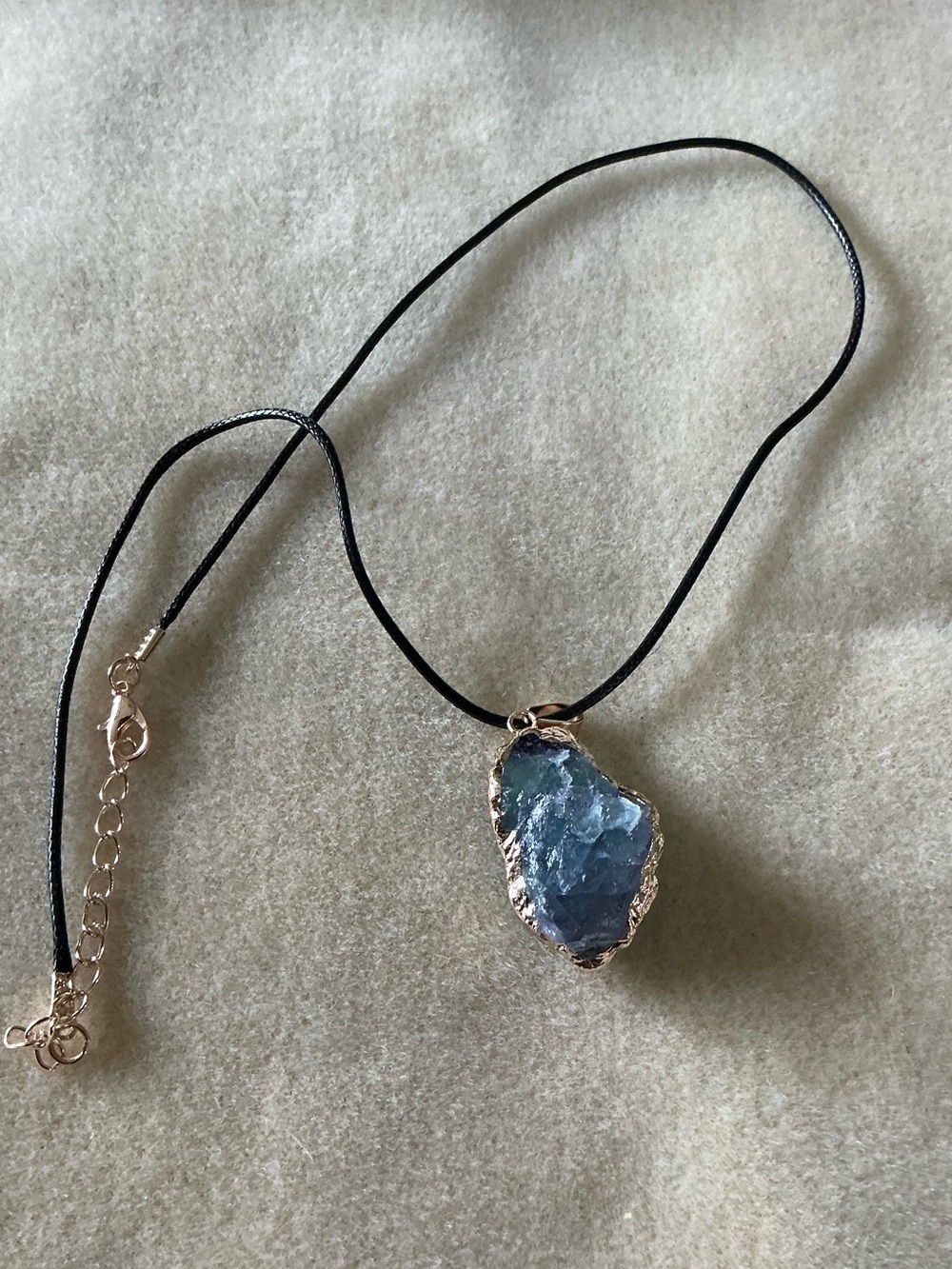 Natural Fluorite Heart Pendant Necklace - 22”